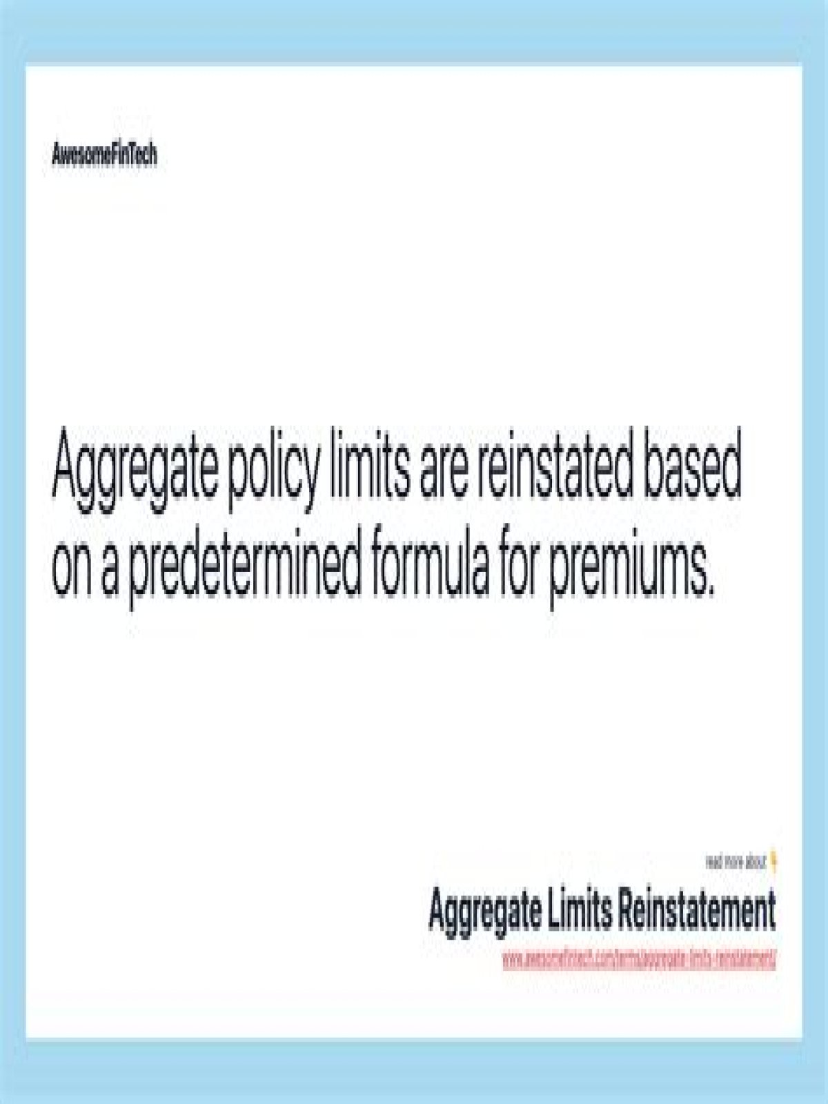 Aggregate Limits Reinstatement - How To Discuss