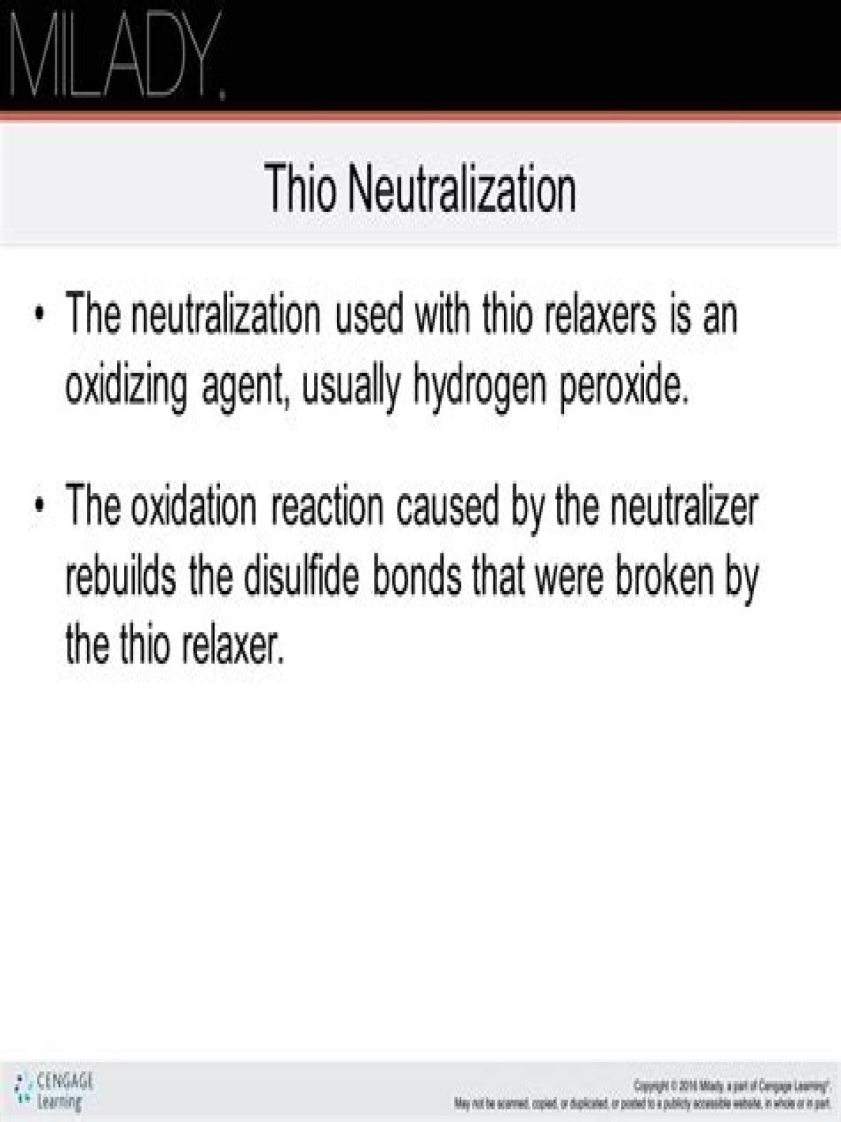What neutralizer is typically used with thio relaxers?