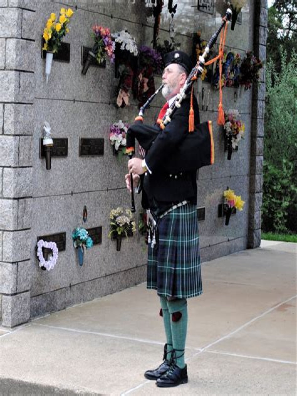 Why bagpipes at funerals?